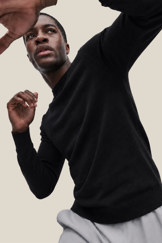 Anytime Sweater Men's Knitted Long Sleeve  - 100% Wool