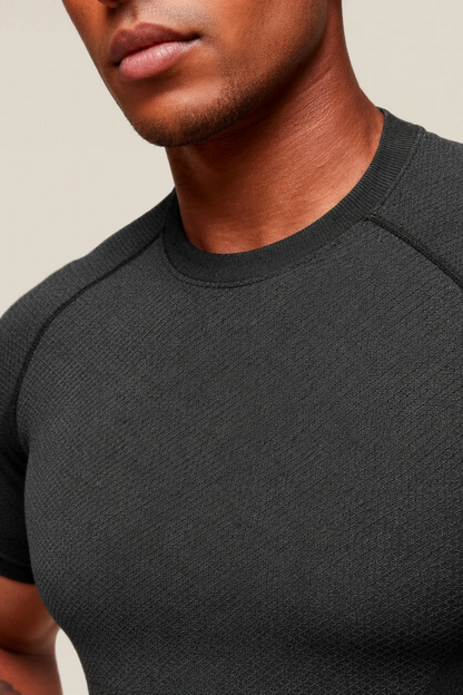 Men's Chafe-Free Seamless Short Sleeve Shirt - Merino Comfort Knit