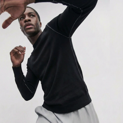 Anytime Sweater Men's Knitted Long Sleeve  - 100% Merino