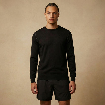 Anytime Sweater Men's Knitted Long Sleeve  - 100% Merino