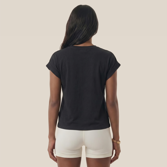 Women's Knitted Short Sleeve Shirt - Linen&Cotton