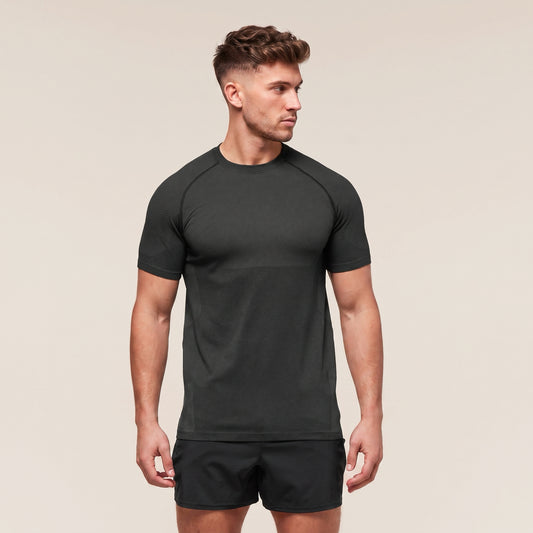 Men's Chafe-Free Seamless Short Sleeve Shirt - Merino Comfort Knit