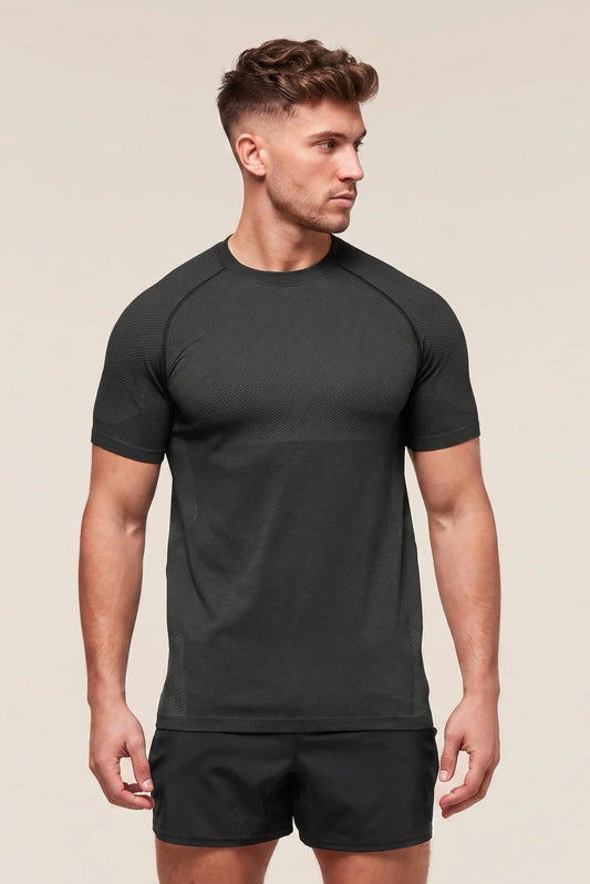 Men's Chafe-Free Seamless Short Sleeve Shirt - Merino Comfort Knit