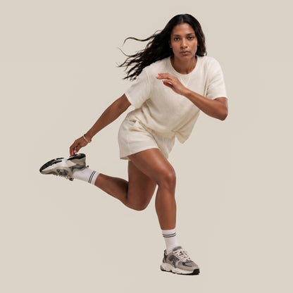 Women's Short Sleeve Relaxed Shirt in Waffle - Athletic Knit