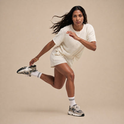 Women's Short Sleeve Relaxed Shirt in Waffle - Athletic Knit