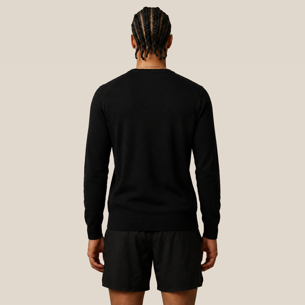 Anytime Sweater Men's Knitted Long Sleeve  - 100% Wool