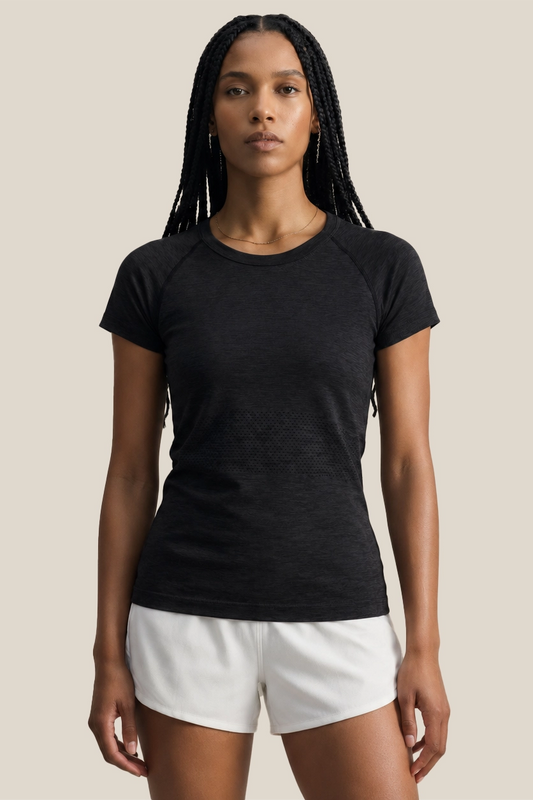 Women's Chafe-Free Seamless Short Sleeve Shirt - Merino Comfort Knit