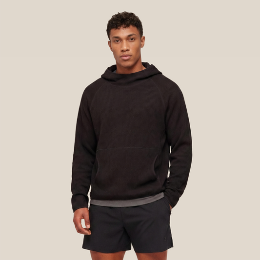 Men's Waffle Full Zip Hoddie - Athletic Knit