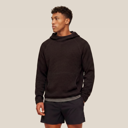 Men's Waffle Full Zip Hoddie - Athletic Knit